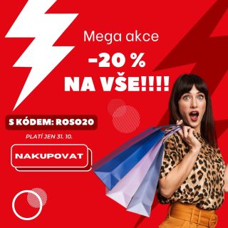 MEGA AKCE JE TADY! Pospěšte si! Máme pro vás bleskovou jednodenní akci. Jen dnes, 31. 10., získáte od nás neuvěřitelnou...